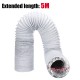 5M Flexible Exhaust Hose Vent Tube For Air Conditioner 15cm Diameter Hose