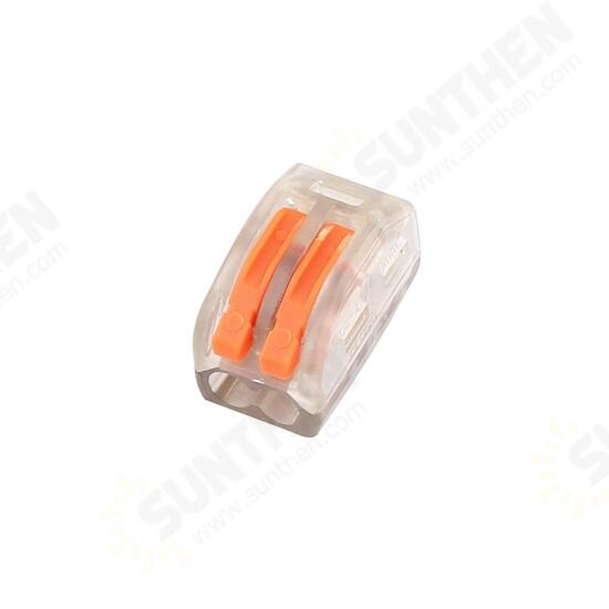 5Pc 2/3/4/5 Pins Transparent Spring Terminal Block Electric Cable Wire Connector