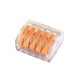 5Pc 2/3/4/5 Pins Transparent Spring Terminal Block Electric Cable Wire Connector