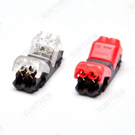 5Pcs 2 Pin Quick Splice Wire Terminals Crimp Connectors for 22-20AWG LED Strip Cable Crimping