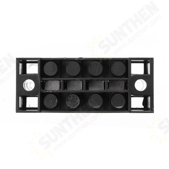 600V 15A Dual Rows 4 Position Screw Terminal Strip Red/Black Pre Insulated Terminal Block Strip