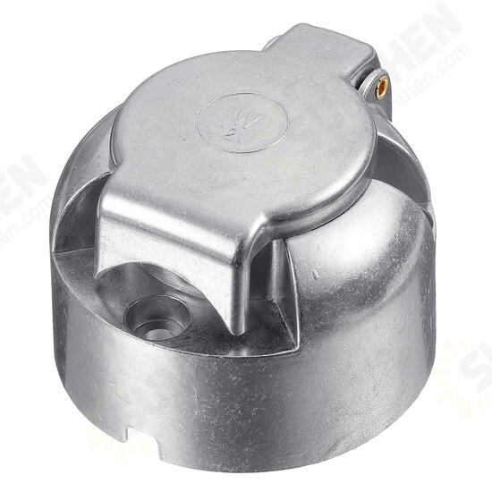 7 Pin Metal Round Plug Adapter Converter Trailer Socket