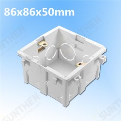 86x86mm Wall Plate Box Universal White Socket Switch Back Cassette 86x86mm Wall Plate Box Universal White Socket Switch Back Cassette