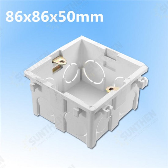 86x86mm Wall Plate Box Universal White Socket Switch Back Cassette 86x86mm Wall Plate Box Universal White Socket Switch Back Cassette