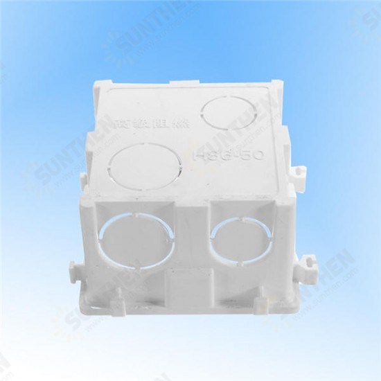 86x86mm Wall Plate Box Universal White Socket Switch Back Cassette