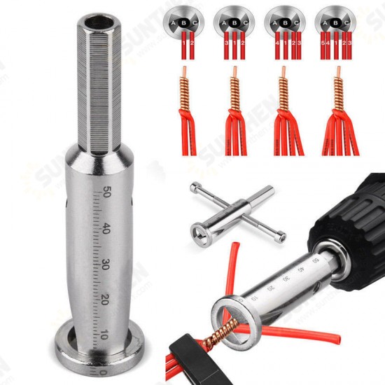 Cable Connector Terminal Strip Wire Twisting Tool Stripper Line for Power Drill Drivers