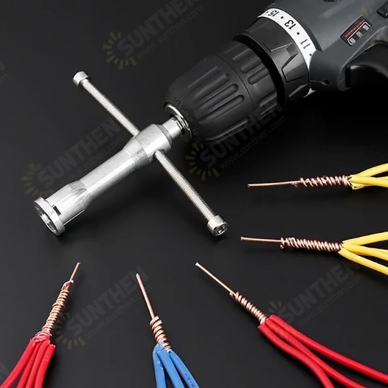 Cable Connector Terminal Strip Wire Twisting Tool Stripper Line for Power Drill Drivers