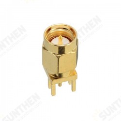 Copper 50Ohm SMA Male Plug PCB Clip Edge Solder Mount RF Connector Copper 50Ohm SMA Male Plug PCB Clip Edge Solder Mount RF Connector
