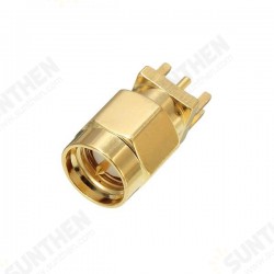 Copper 50Ohm SMA Male Plug PCB Clip Edge Solder Mount RF Connector Copper 50Ohm SMA Male Plug PCB Clip Edge Solder Mount RF Connector