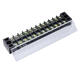 Dual 12 Position 15A 600V Screw Terminal Strip Covered Barrier Block