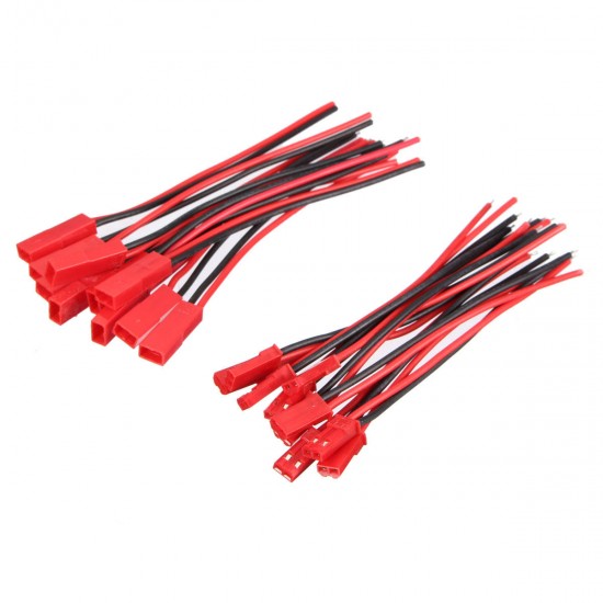 20pcs 2 Pins JST Female Connector Plug Cable Wire Line 110mm 22AWG