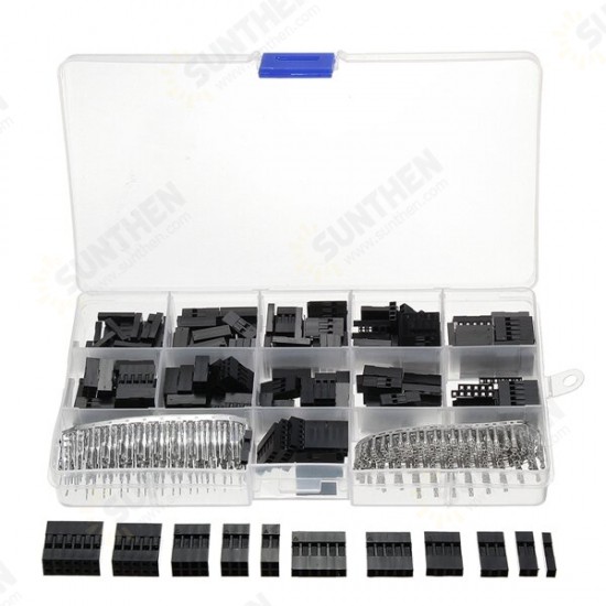 TC10 620pcs Wire Jumper Pin Header Connector Housing Kit For Dupont and Crimp Pins TC10 620pcs Wire Jumper Pin Header Connector Housing Kit For Dupont and Crimp Pins