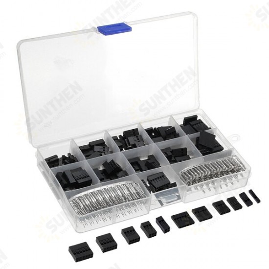 TC10 620pcs Wire Jumper Pin Header Connector Housing Kit For Dupont and Crimp Pins