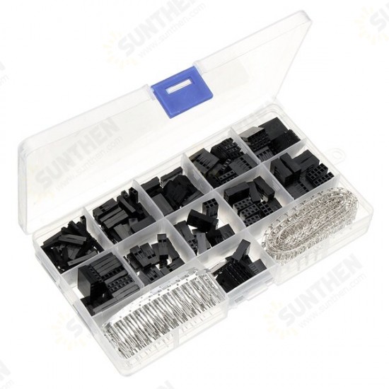 TC10 620pcs Wire Jumper Pin Header Connector Housing Kit For Dupont and Crimp Pins