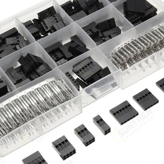TC10 620pcs Wire Jumper Pin Header Connector Housing Kit For Dupont and Crimp Pins TC10 620pcs Wire Jumper Pin Header Connector Housing Kit For Dupont and Crimp Pins