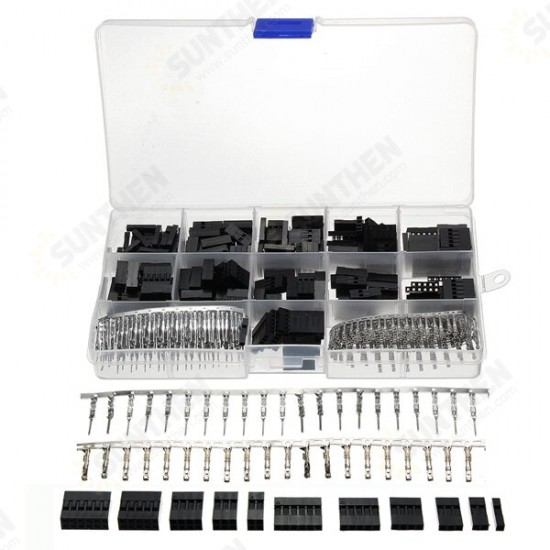 TC10 620pcs Wire Jumper Pin Header Connector Housing Kit For Dupont and Crimp Pins TC10 620pcs Wire Jumper Pin Header Connector Housing Kit For Dupont and Crimp Pins