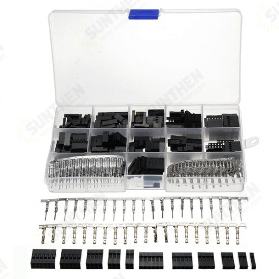 TC10 620pcs Wire Jumper Pin Header Connector Housing Kit For Dupont and Crimp Pins