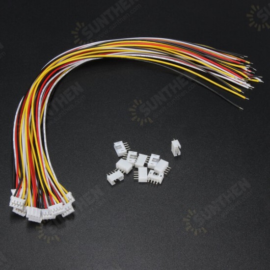 10 Sets Mini JST 2.0mm PH 4Pin 26AWG Male Female Connector Plug Wire Cables 300mm