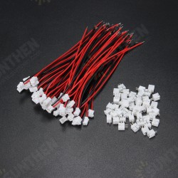 100Pcs Mini Micro JST 2.0 PH 2Pin Connector Plug With 120mm Wires Cables 100Pcs Mini Micro JST 2.0 PH 2Pin Connector Plug With 120mm Wires Cables