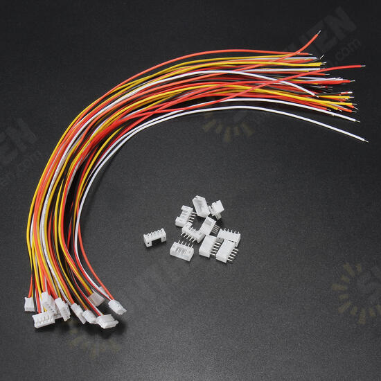 10Pcs Mini Micro JST 2.0 PH 5Pin Connector Plug With 30cm Wires Cables