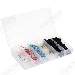 250PCS Solder Seal Wire Connectors Waterproof Heat Shrink Butt Connectors Solder Ring Rerminal Tube Terminal Wire Connector Terminal