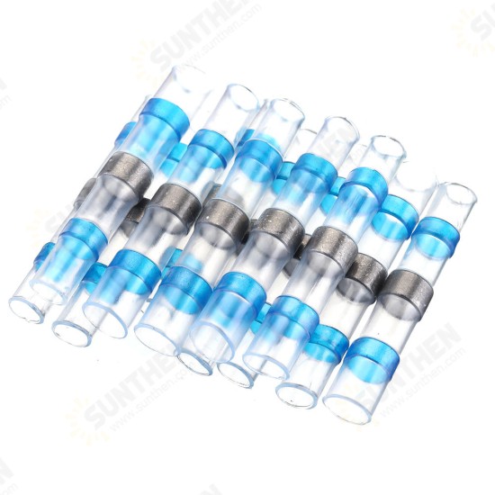 250PCS Solder Seal Wire Connectors Waterproof Heat Shrink Butt Connectors Solder Ring Rerminal Tube Terminal Wire Connector Terminal