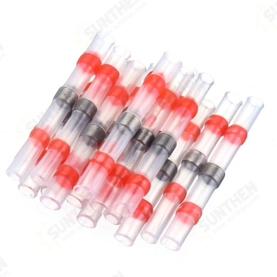 250PCS Solder Seal Wire Connectors Waterproof Heat Shrink Butt Connectors Solder Ring Rerminal Tube Terminal Wire Connector Terminal