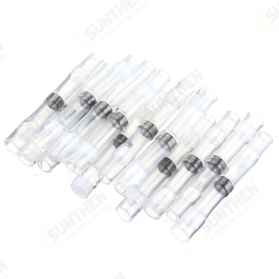 250PCS Solder Seal Wire Connectors Waterproof Heat Shrink Butt Connectors Solder Ring Rerminal Tube Terminal Wire Connector Terminal