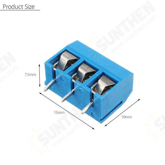 3 Pin 5.08mm Printed Circuit Board Connector Block Screw Terminals