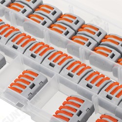 30Pcs 2/3/5 Holes Spring Conductor Terminal Block Electric Cable Wire Connector 30Pcs 2/3/5 Holes Spring Conductor Terminal Block Electric Cable Wire Connector