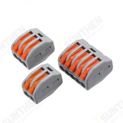 30Pcs 2/3/5 Holes Spring Conductor Terminal Block Electric Cable Wire Connector