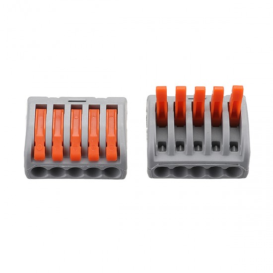 30Pcs 2/3/5 Holes Spring Conductor Terminal Block Electric Cable Wire Connector