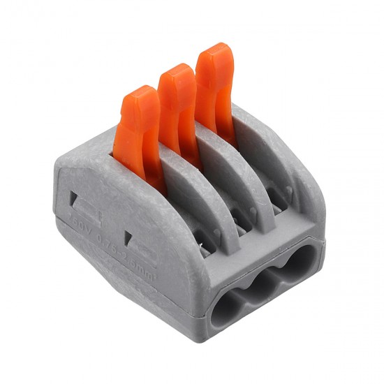 30Pcs 2/3/5 Holes Spring Conductor Terminal Block Electric Cable Wire Connector