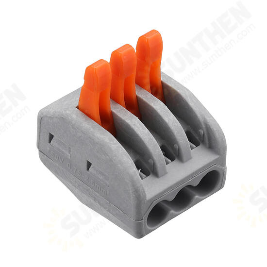 30Pcs 2/3/5 Holes Spring Conductor Terminal Block Electric Cable Wire Connector