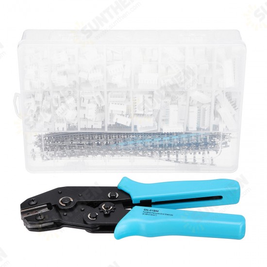 900pcs JST-XH 2.54mm Wire Connector Terminal Kit Crimping Tool Crimper Plier Set