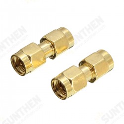 CA01 2Pcs Copper SMA Male To SMA Male Plug RF Coaxial Adapter Connector CA01 2Pcs Copper SMA Male To SMA Male Plug RF Coaxial Adapter Connector