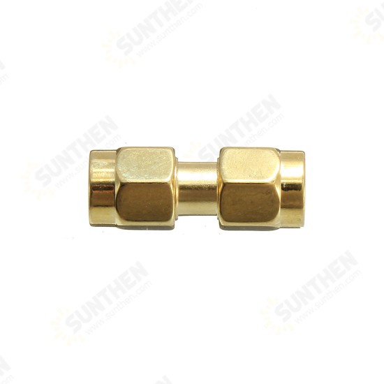 CA01 2Pcs Copper SMA Male To SMA Male Plug RF Coaxial Adapter Connector