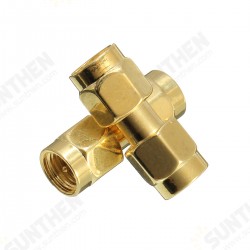 CA01 2Pcs Copper SMA Male To SMA Male Plug RF Coaxial Adapter Connector