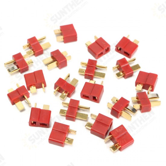 DC 012 20pcs T Plug Male & Female Connectors Deans Style For RC LiPo Battery