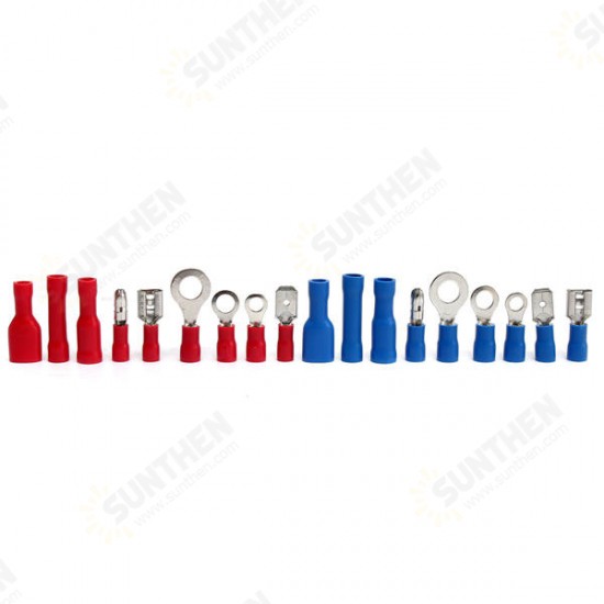 EC09 358Pcs Insulated Electrical Wire Terminals Crimp Connector Butt Spade Kit