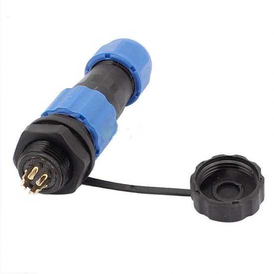 SD16 16mm 6 Pin Waterproof Cable Wire Docking Plastic Aviation Connector Plug IP68