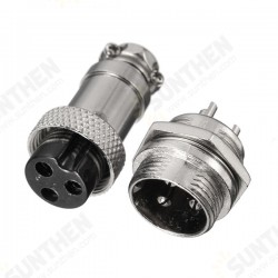 GX16 3 Pin 16mm Male & Female Wire Panel Circular Connector Aviation Socket Plug