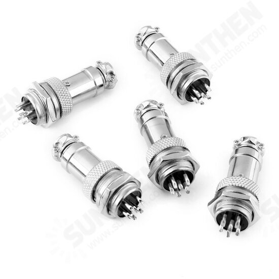 GX16-6 16mm 6 Pin Male & Female Wire Panel Connector Aviation Connector Socket Plug GX16-6 16mm 6 Pin Male & Female Wire Panel Connector Aviation Connector Socket Plug