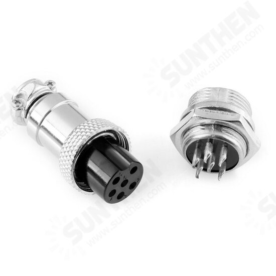 GX16-6 16mm 6 Pin Male & Female Wire Panel Connector Aviation Connector Socket Plug