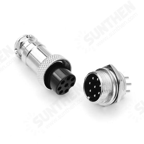 GX16-8 16mm 8 Pin Male & Female Wire Panel Connector Circular Aviation Connector Socket Plug