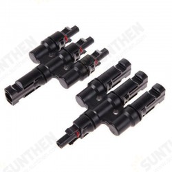 MC4 T-type 3 Branch Parallel Connector Solar Panel Adapter Photovoltaic Connector