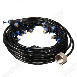 Misting System Fan Cooler Water Cooling Patio Mist Garden Sprayer Tool With Nozzles Splitter Misting System Fan Cooler Water Cooling Patio Mist Garden Sprayer Tool With Nozzles Splitter