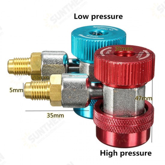 R134a AC Quick Connector Adapter Coupler with Low High HVAC R134a AC Quick Connector Adapter Coupler with Low High HVAC