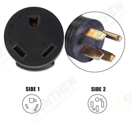 Electrical Locking Adapter 50A Male to 30A Female Locking Plug Connector Electrical Locking Adapter 50A Male to 30A Female Locking Plug Connector