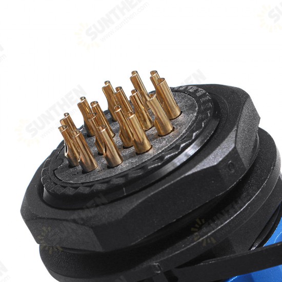 SD28 28mm 10A 16Pin Waterproof Cable Wire Docking Plastic Aviation Connector Plug IP68